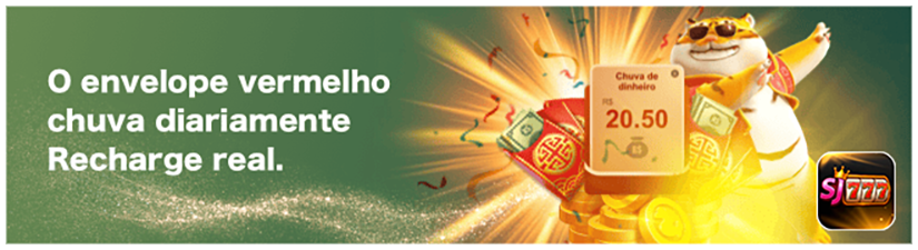 O envelope vermelho chuva diariamente Recharge real.